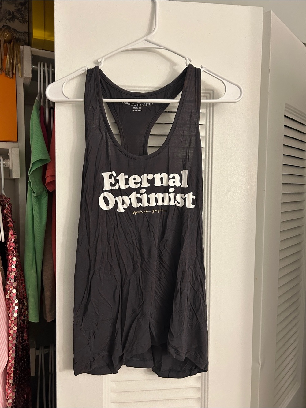 Eternal Optimist Black Tank Top - Spiritual Gangster